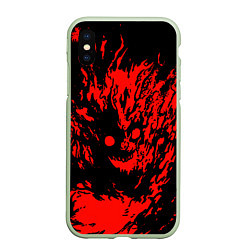 Чехол iPhone XS Max матовый Dead inside zxc SF, цвет: 3D-салатовый