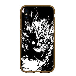 Чехол iPhone XS Max матовый Dead inside sf, цвет: 3D-коричневый