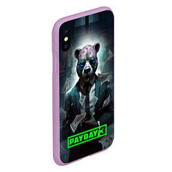 Чехол iPhone XS Max матовый Payday 3 bear, цвет: 3D-сиреневый — фото 2