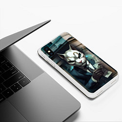 Чехол iPhone XS Max матовый Payday cat, цвет: 3D-белый — фото 2