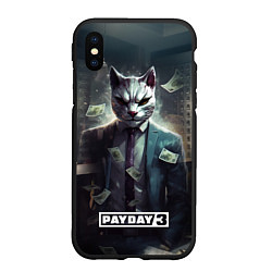 Чехол iPhone XS Max матовый Pay day 3 cat, цвет: 3D-черный
