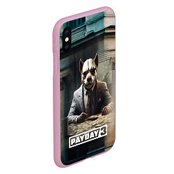 Чехол iPhone XS Max матовый Payday 3 dog, цвет: 3D-розовый — фото 2