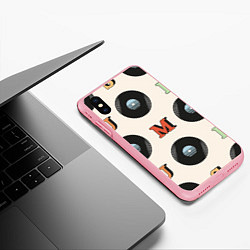 Чехол iPhone XS Max матовый Виниловое ретро, цвет: 3D-баблгам — фото 2