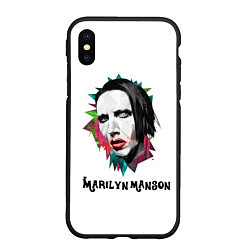 Чехол iPhone XS Max матовый Marilyn Manson art