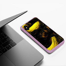 Чехол iPhone XS Max матовый Gold black, цвет: 3D-сиреневый — фото 2