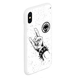 Чехол iPhone XS Max матовый The Offspring и рок символ, цвет: 3D-белый — фото 2