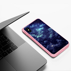 Чехол iPhone XS Max матовый Звездная ночь - нейросеть, цвет: 3D-баблгам — фото 2