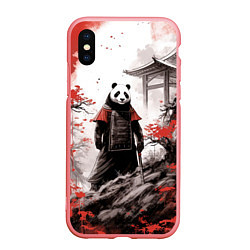 Чехол iPhone XS Max матовый Panda samurai, цвет: 3D-баблгам