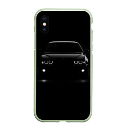 Чехол iPhone XS Max матовый BMW in the dark, цвет: 3D-салатовый