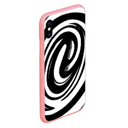 Чехол iPhone XS Max матовый Черно-белая воронка, цвет: 3D-баблгам — фото 2