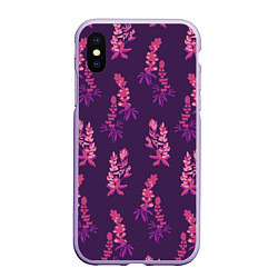 Чехол iPhone XS Max матовый Violet nature, цвет: 3D-светло-сиреневый