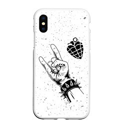 Чехол iPhone XS Max матовый Green Day и рок символ