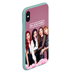 Чехол iPhone XS Max матовый Blackpink girls, цвет: 3D-мятный — фото 2