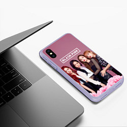 Чехол iPhone XS Max матовый Blackpink girls, цвет: 3D-светло-сиреневый — фото 2