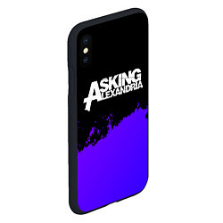 Чехол iPhone XS Max матовый Asking Alexandria purple grunge, цвет: 3D-черный — фото 2