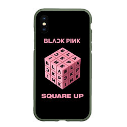 Чехол iPhone XS Max матовый Blackpink Square up, цвет: 3D-темно-зеленый