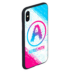 Чехол iPhone XS Max матовый Aerosmith neon gradient style, цвет: 3D-черный — фото 2