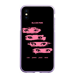 Чехол iPhone XS Max матовый Blackpink Eyes, цвет: 3D-светло-сиреневый