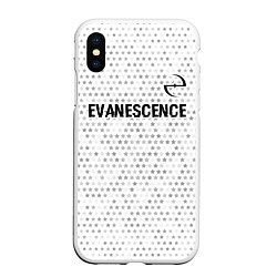 Чехол iPhone XS Max матовый Evanescence glitch на светлом фоне: символ сверху