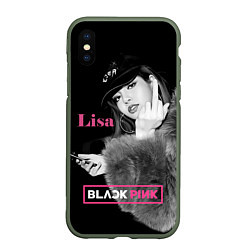 Чехол iPhone XS Max матовый Blackpink Lisa fuck