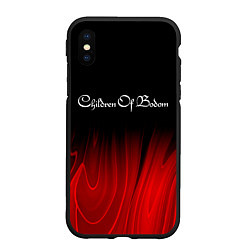 Чехол iPhone XS Max матовый Children of Bodom red plasma