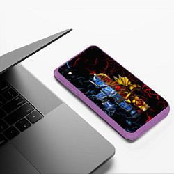 Чехол iPhone XS Max матовый Рыцарь Roblox, цвет: 3D-фиолетовый — фото 2