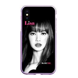 Чехол iPhone XS Max матовый Blackpink Lisa Portrait, цвет: 3D-сиреневый