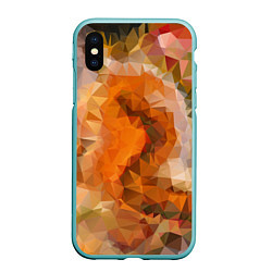 Чехол iPhone XS Max матовый Orange mood, цвет: 3D-мятный