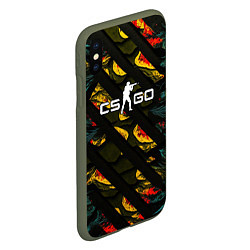 Чехол iPhone XS Max матовый CSGO white logo, цвет: 3D-темно-зеленый — фото 2