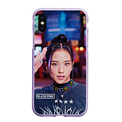 Чехол iPhone XS Max матовый Jisoo blackpink, цвет: 3D-светло-сиреневый