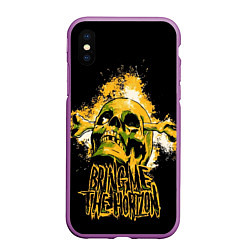 Чехол iPhone XS Max матовый Bring me the horizon - skull