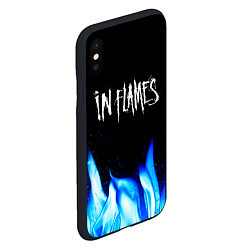 Чехол iPhone XS Max матовый In Flames blue fire, цвет: 3D-черный — фото 2