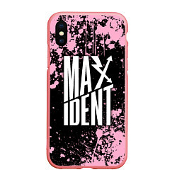 Чехол iPhone XS Max матовый Stray kids - pink maxident, цвет: 3D-баблгам