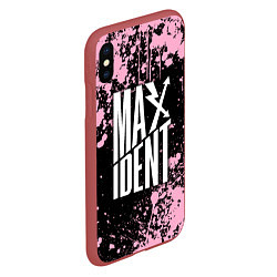 Чехол iPhone XS Max матовый Stray kids - pink maxident, цвет: 3D-красный — фото 2