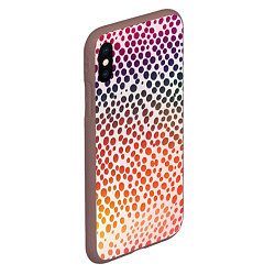 Чехол iPhone XS Max матовый Радужные градиентные круги, цвет: 3D-коричневый — фото 2