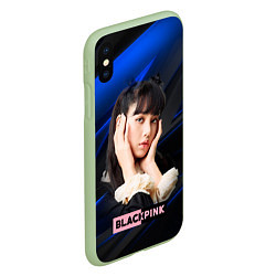 Чехол iPhone XS Max матовый Blackpink Lisa, цвет: 3D-салатовый — фото 2