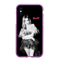 Чехол iPhone XS Max матовый Blackpink Beautiful Rose, цвет: 3D-фиолетовый