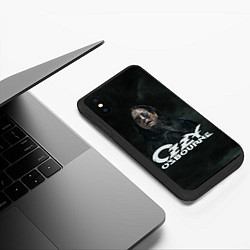 Чехол iPhone XS Max матовый Ozzy Osbourne dark rain, цвет: 3D-черный — фото 2