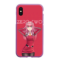 Чехол iPhone XS Max матовый 0 2 - Darling in the FranXX, цвет: 3D-фиолетовый