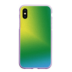 Чехол iPhone XS Max матовый Радужный градиент, цвет: 3D-сиреневый