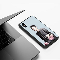 Чехол iPhone XS Max матовый Chanyeol, цвет: 3D-черный — фото 2