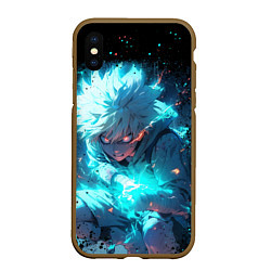 Чехол iPhone XS Max матовый Аура киллуа - hunter x hunter, цвет: 3D-коричневый