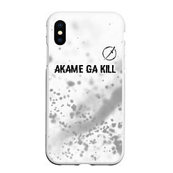 Чехол iPhone XS Max матовый Akame ga Kill glitch на светлом фоне: символ сверх, цвет: 3D-белый