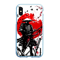 Чехол iPhone XS Max матовый Ronin armour, цвет: 3D-голубой