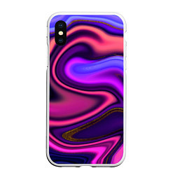 Чехол iPhone XS Max матовый Волшебные волны, цвет: 3D-белый