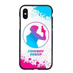 Чехол iPhone XS Max матовый Cowboy Bebop neon gradient style, цвет: 3D-черный