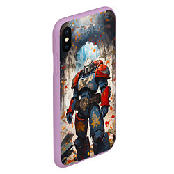 Чехол iPhone XS Max матовый Космодесант - Warhammer 40k, цвет: 3D-сиреневый — фото 2