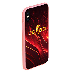 Чехол iPhone XS Max матовый CS GO fire logo, цвет: 3D-баблгам — фото 2