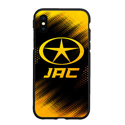 Чехол iPhone XS Max матовый JAC - gold gradient, цвет: 3D-черный