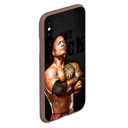 Чехол iPhone XS Max матовый Dwayne - Johnson, цвет: 3D-коричневый — фото 2